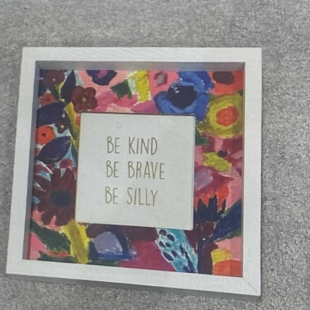 Colorful Floral Wall Art with Inspirational Quote